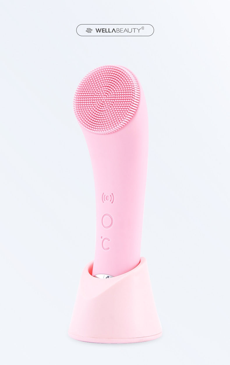 Silicone Face Cleansing Brush Vibration Heating