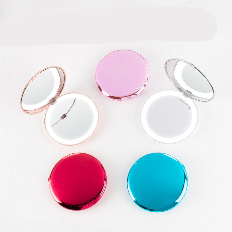Mini makeup mirror with led light