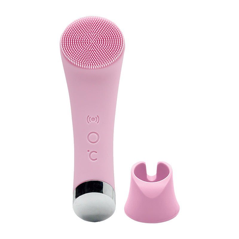Silicone Face Cleansing Brush Vibration Heating