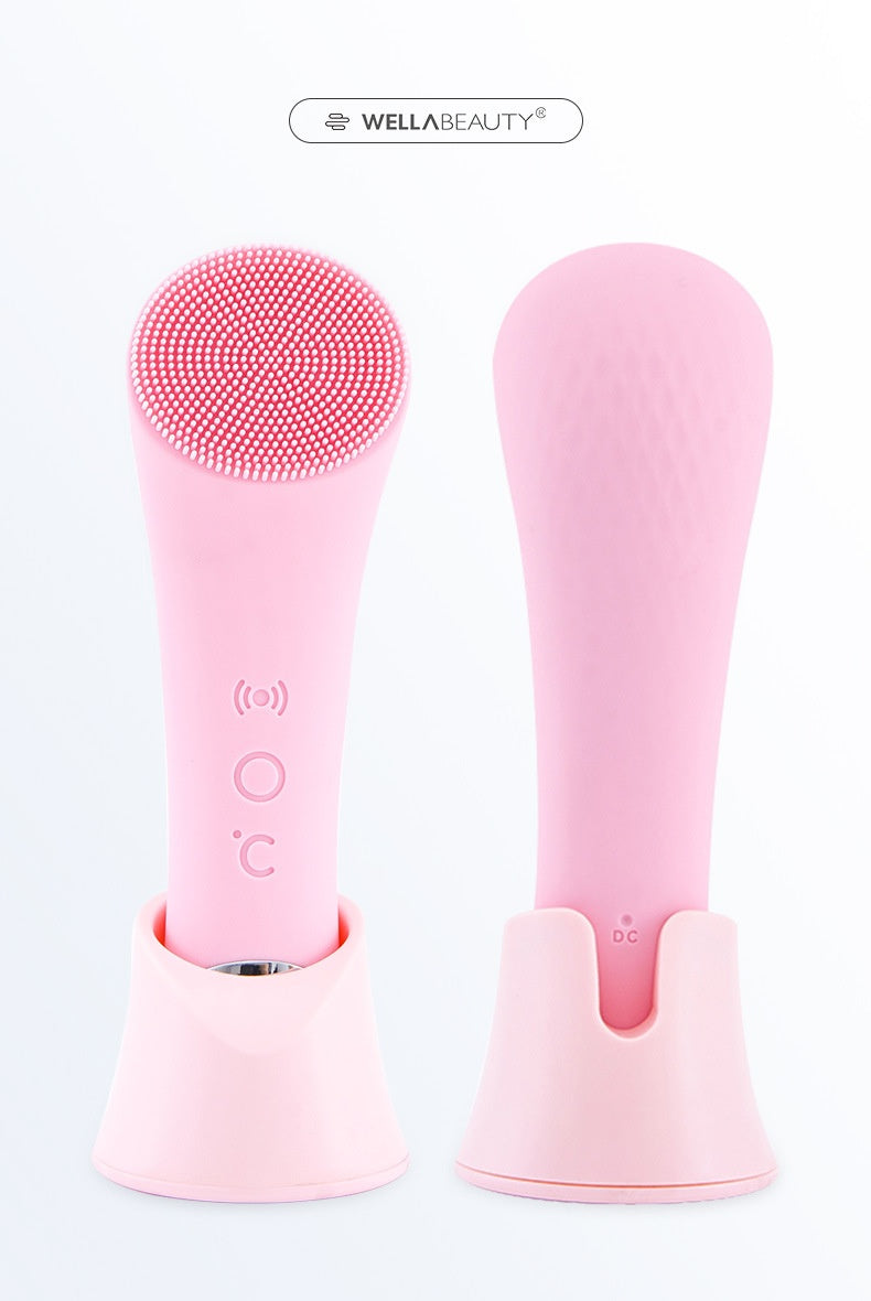 Silicone Face Cleansing Brush Vibration Heating